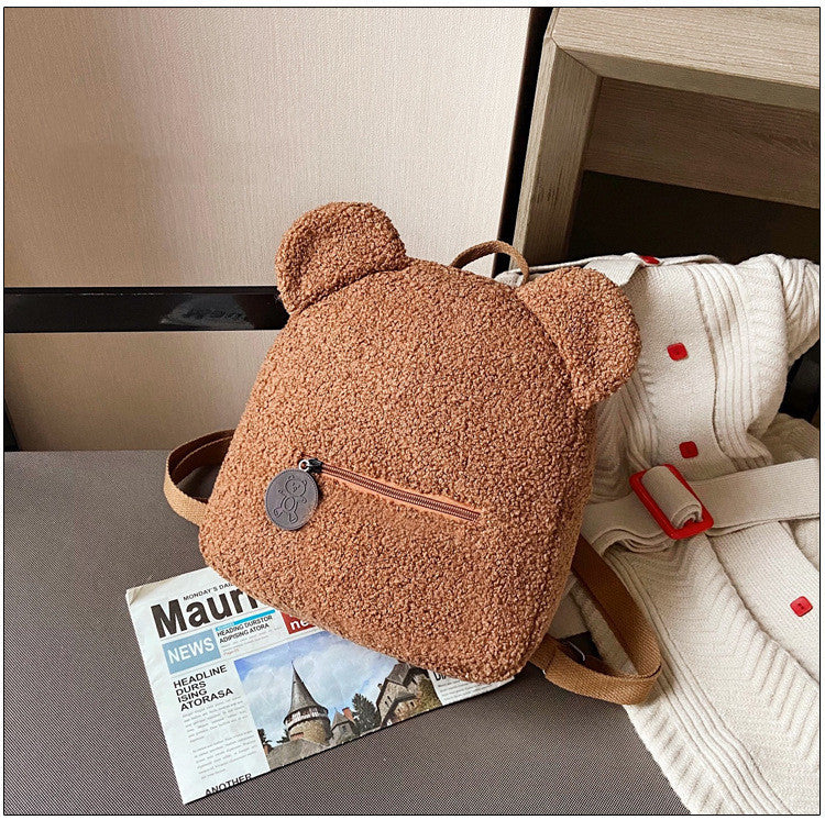 Girl Shoulder Small Backpack Furry One Shoulder Messenger Bag