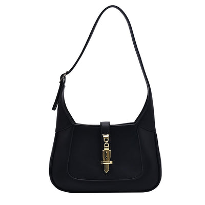 Simple casual drawlock crossbody shoulder bag