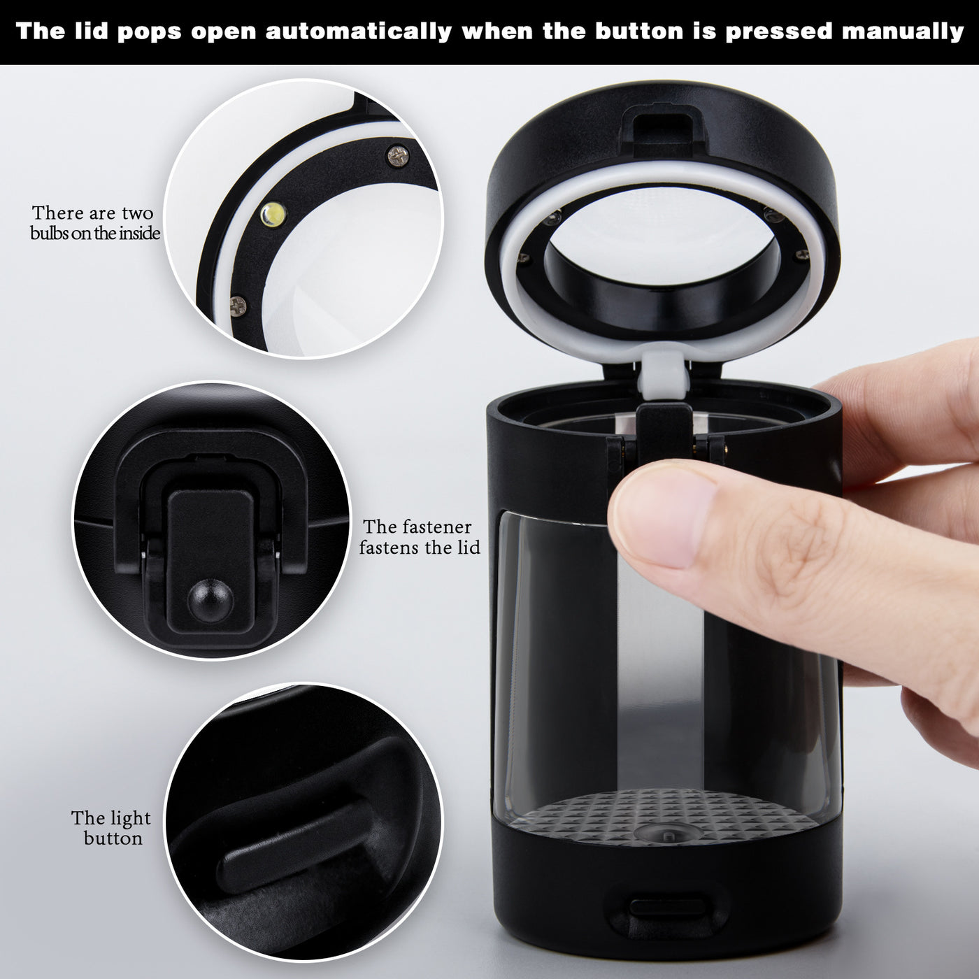 Cut Tobacco Storage Tank Multi-function LED Light Magnifying Portable