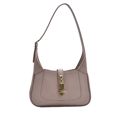 Simple casual drawlock crossbody shoulder bag