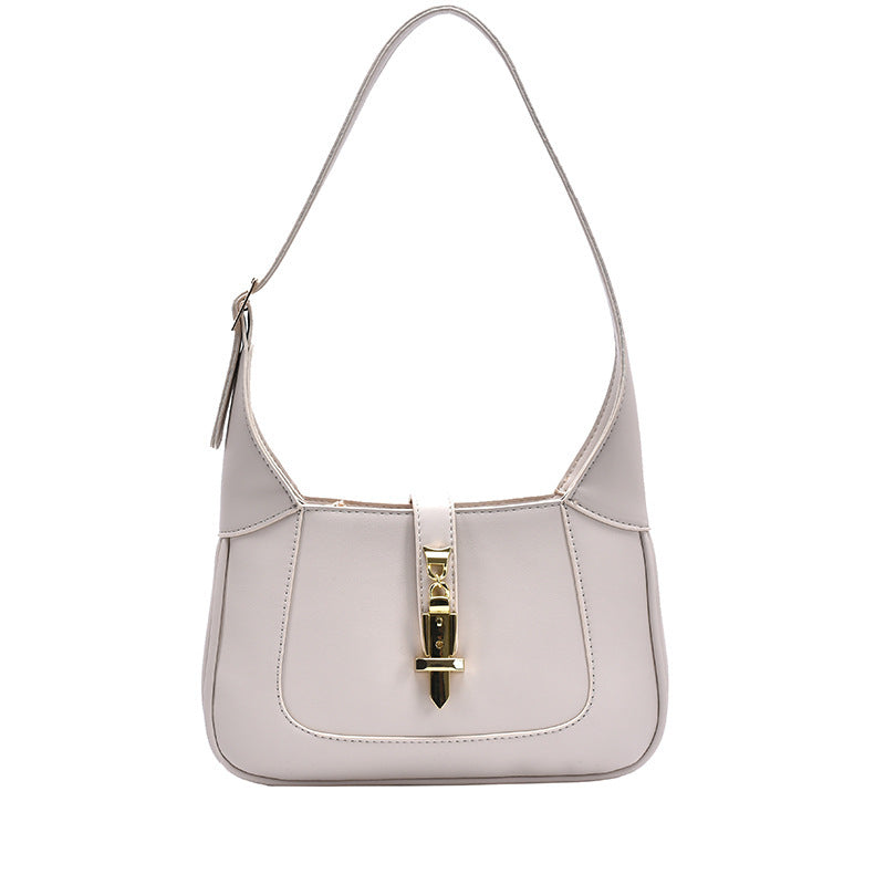 Simple casual drawlock crossbody shoulder bag