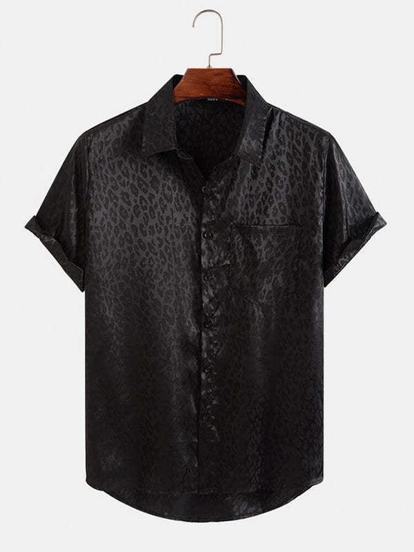 Men's Pocket Pattern Button Polo Shirt