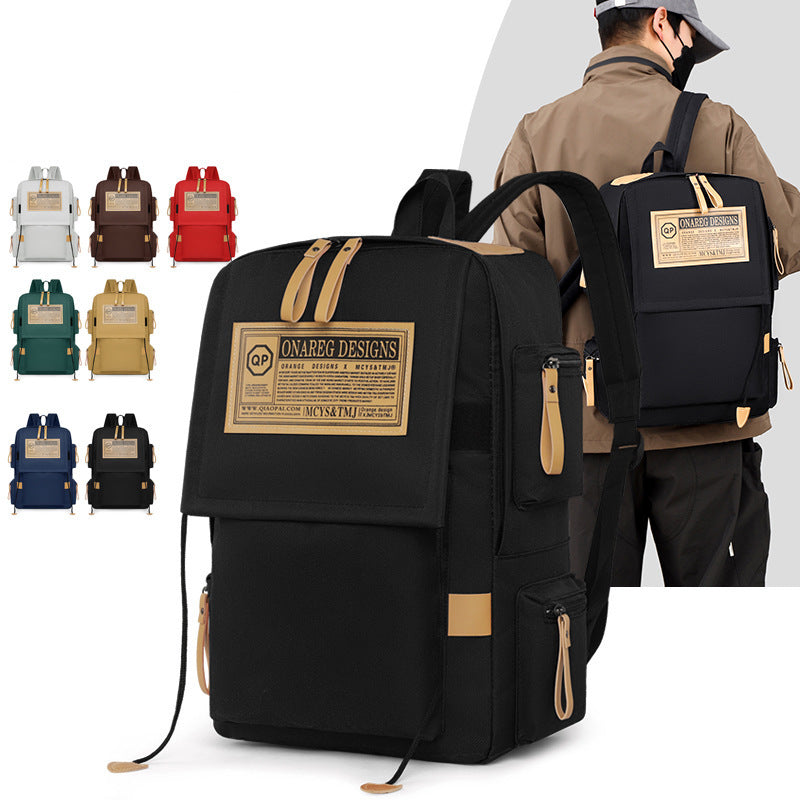 Ins Fashion Backpack Men Multi-pocket