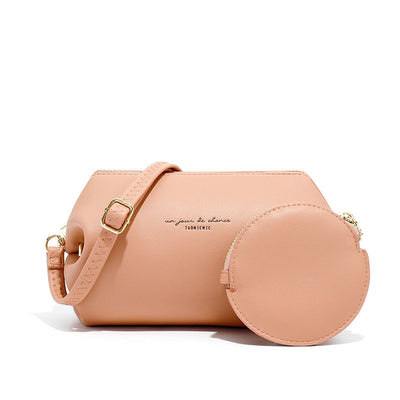 Fashionable Simple Cylindrical Crossbody Female Bag