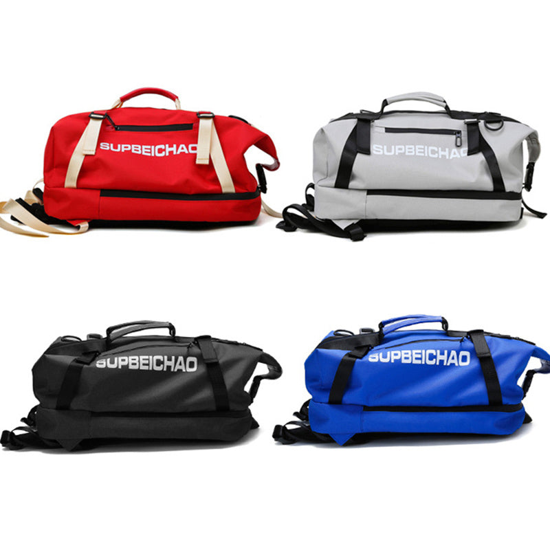 Unisex Sports Gym Bag Men Fitness Backpack Large Waterproof Multi-Functional Dry Wet Separation Bag Crossbody Travel Bag